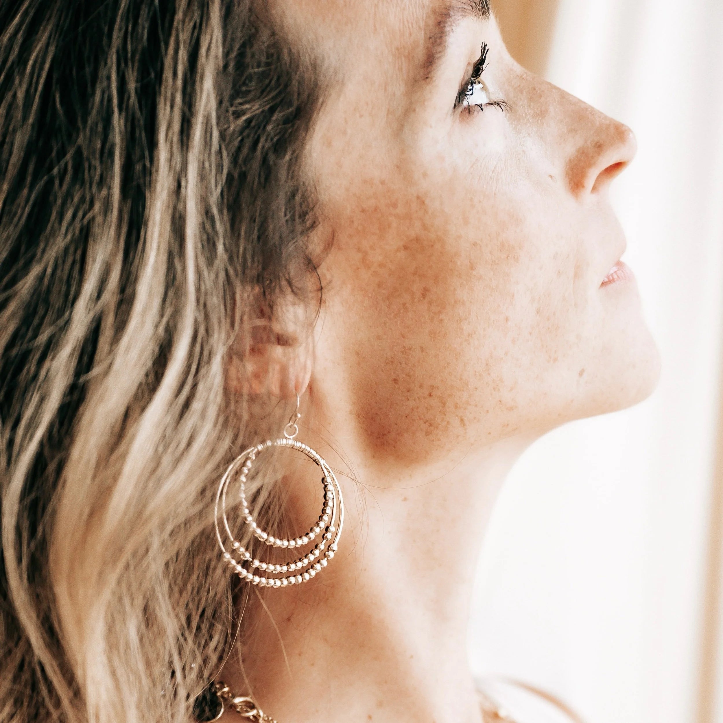 Trilogy Earrings (Gold)