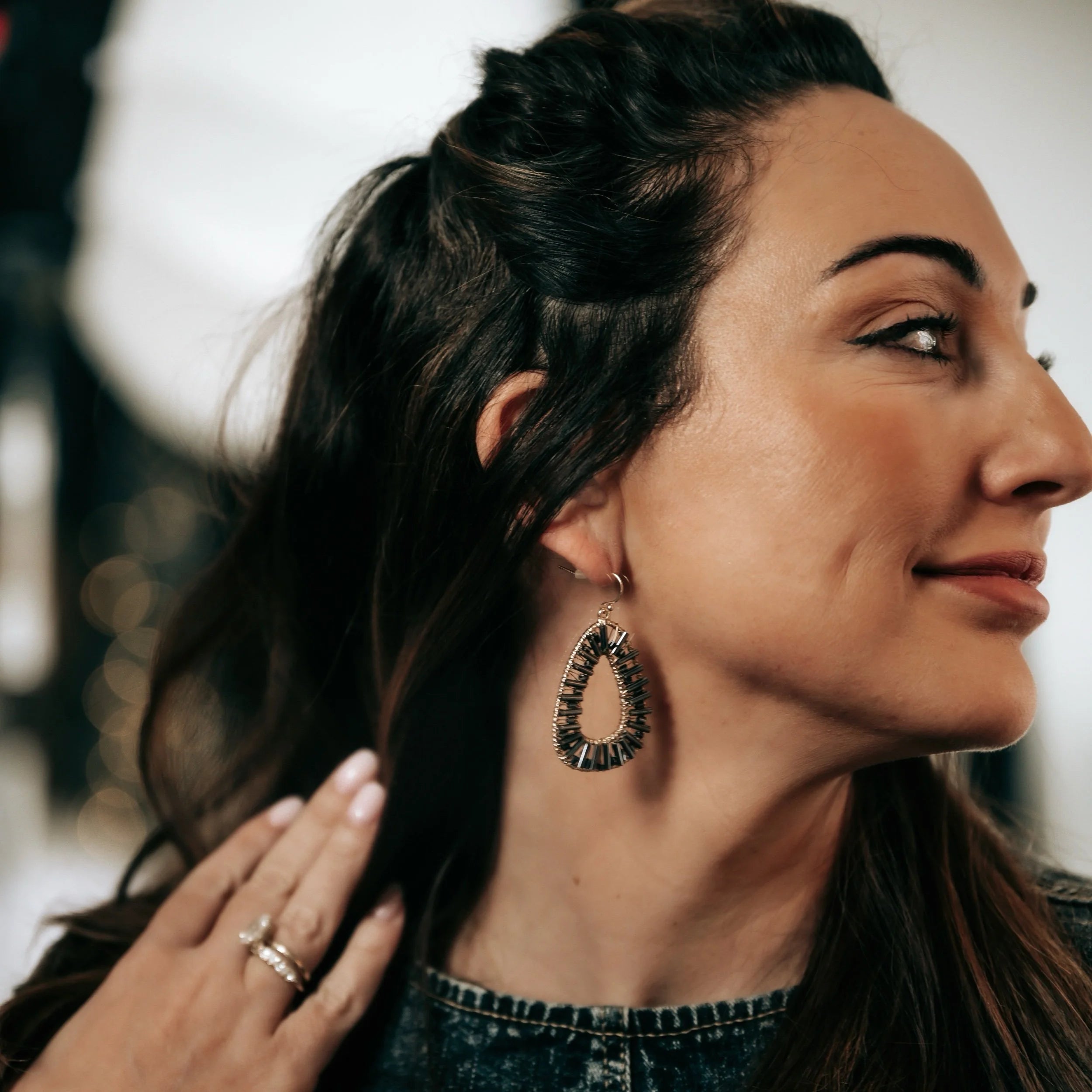Style Edit Earrings (Navy)