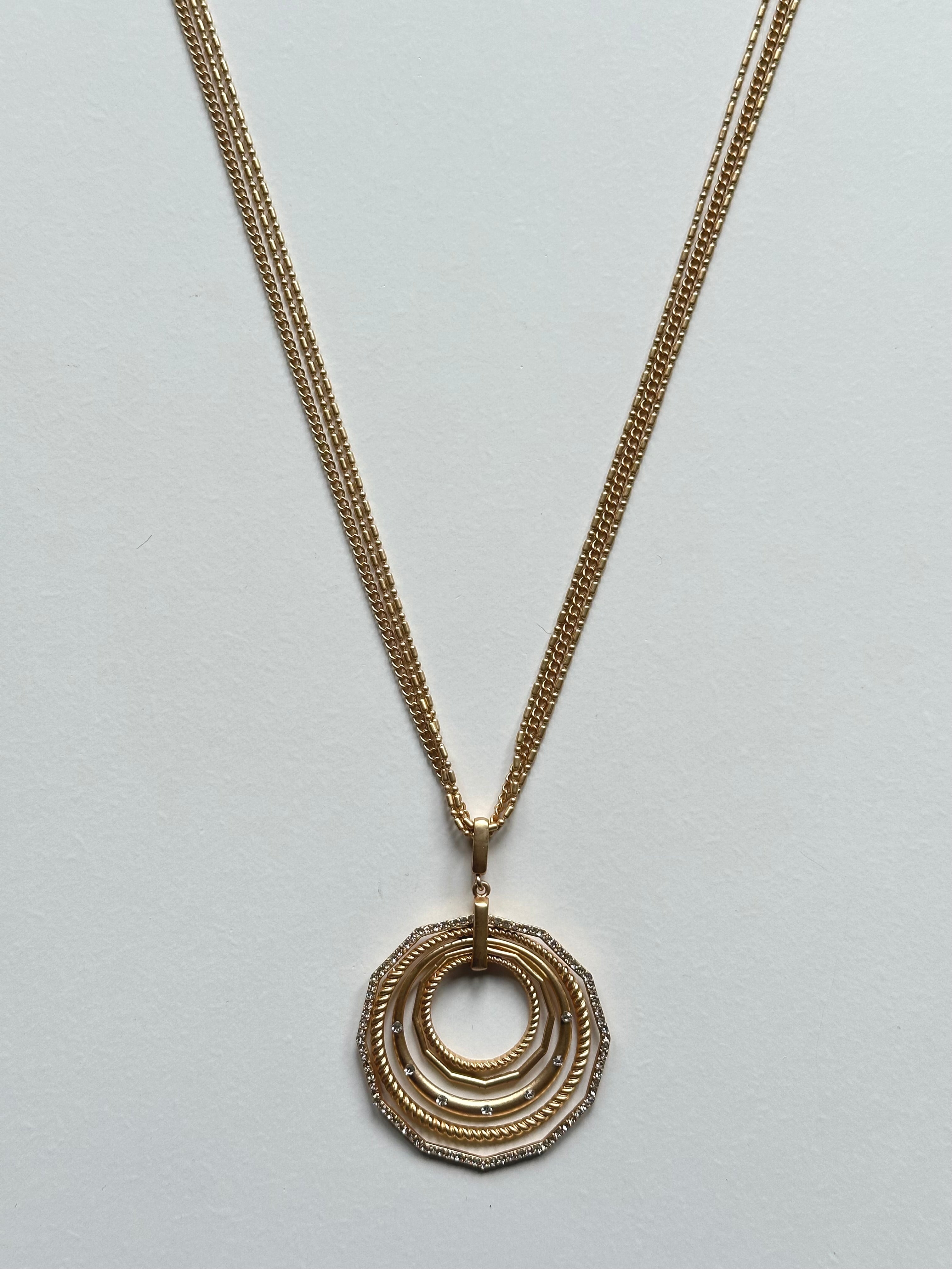 Modern Orbit Pendant (Gold)