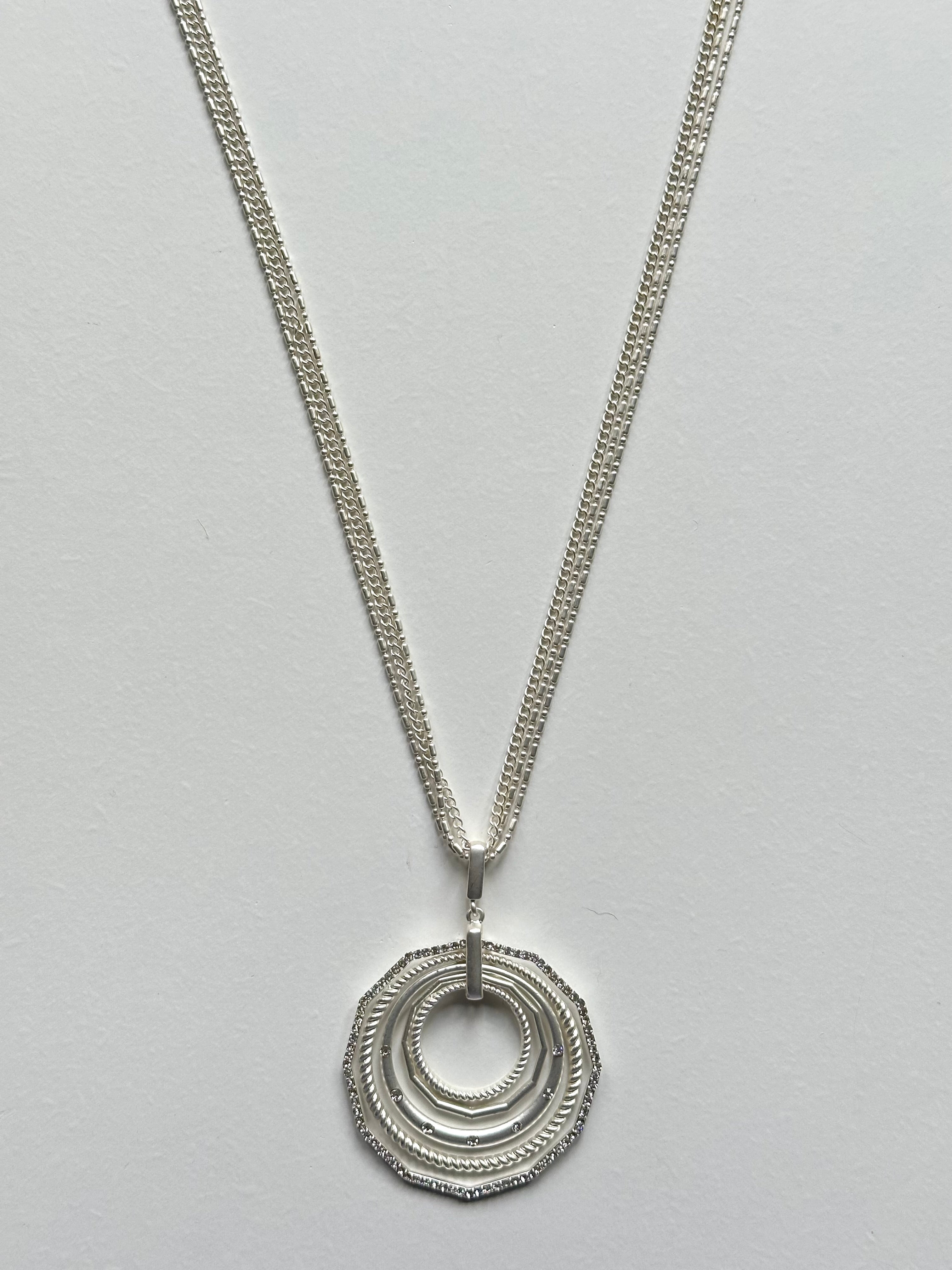 Modern Orbit Pendant (Silver)