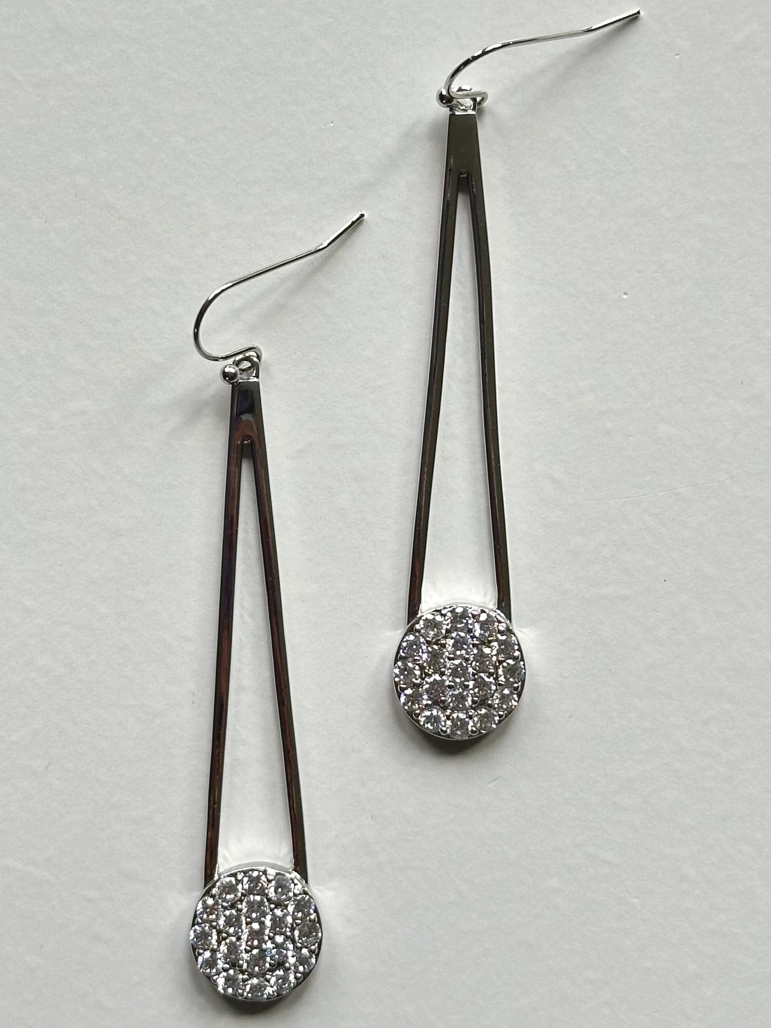 Radiant Drops Earrings (Silver)