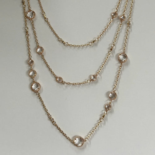 Crystal Cadence Necklace (Gold)