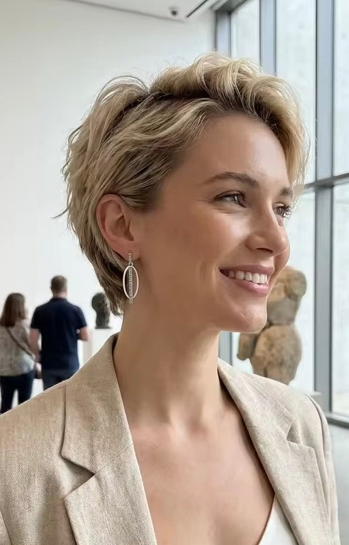 Fine Line Earrings (Silver)