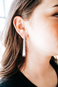 Sleek Streak Earrings (Silver)