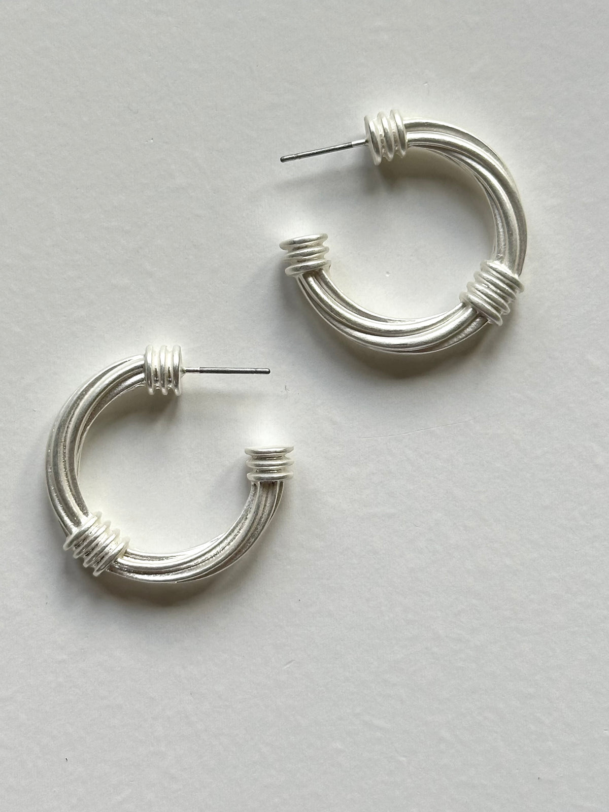 Wrapped Up Hoops (Silver)