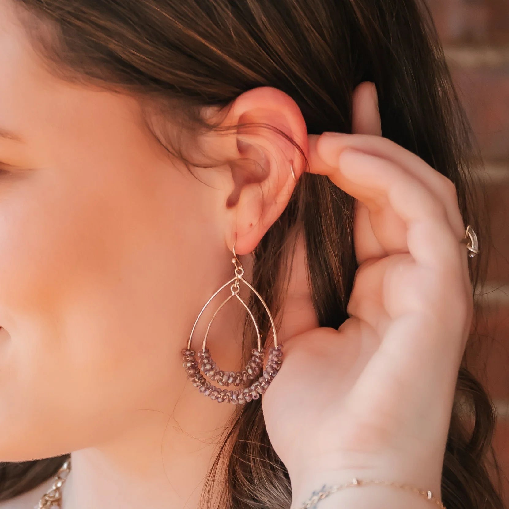 Watercolor Earrings (Gold)