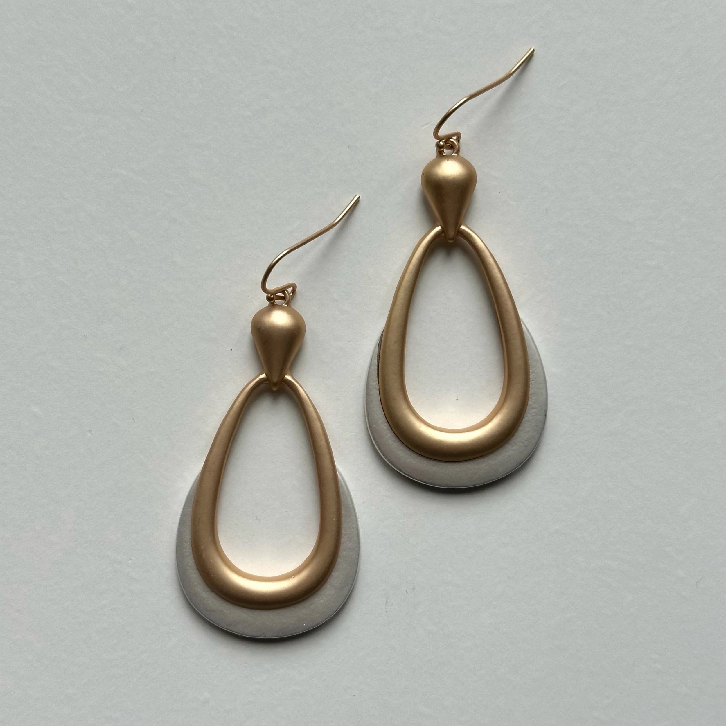 Metallic Edge Earrings (Matte)