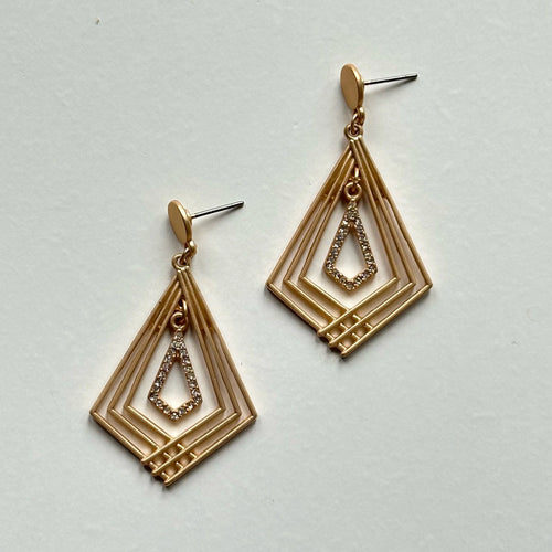 Crossover Earrings (Gold)