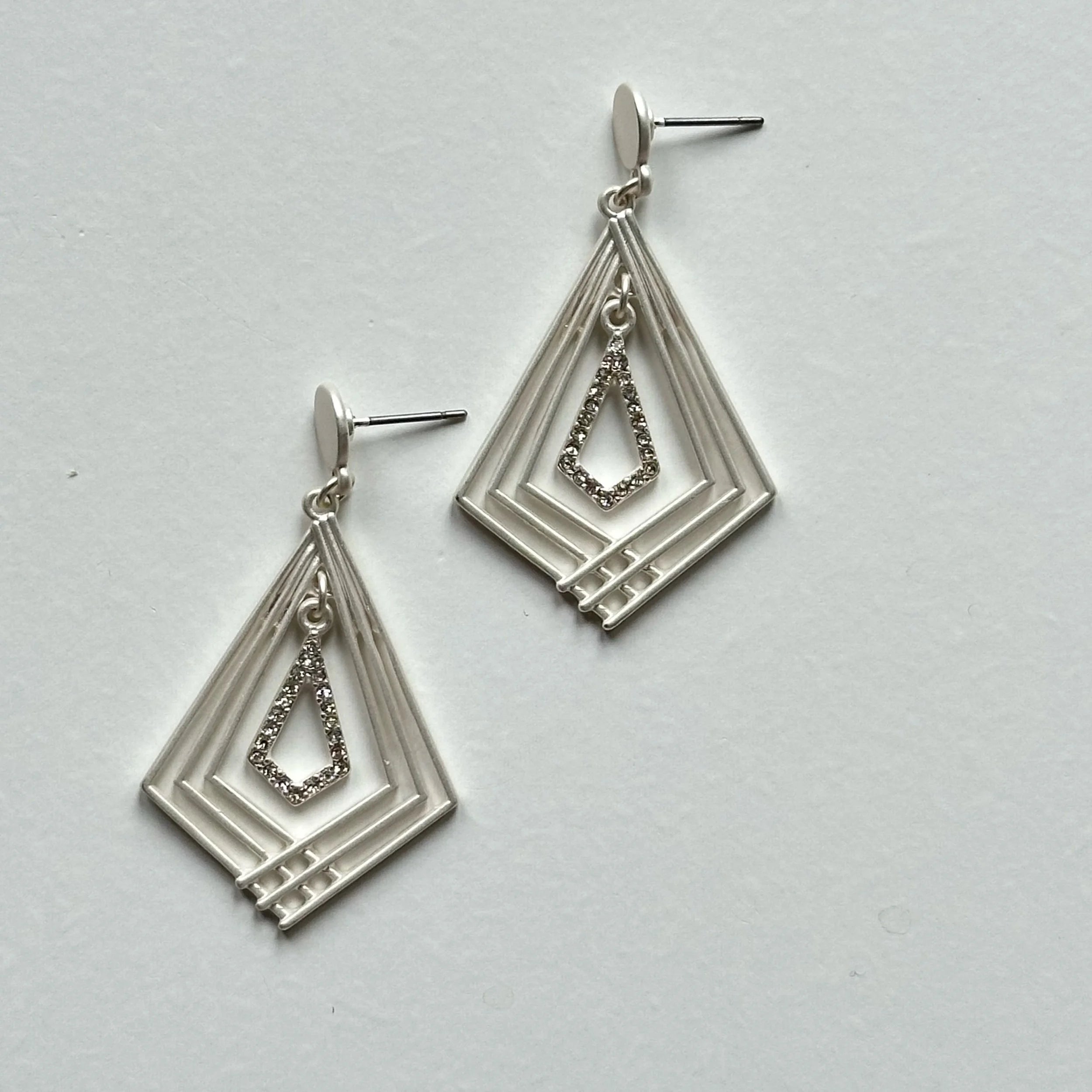 Crossover Earrings (Silver)