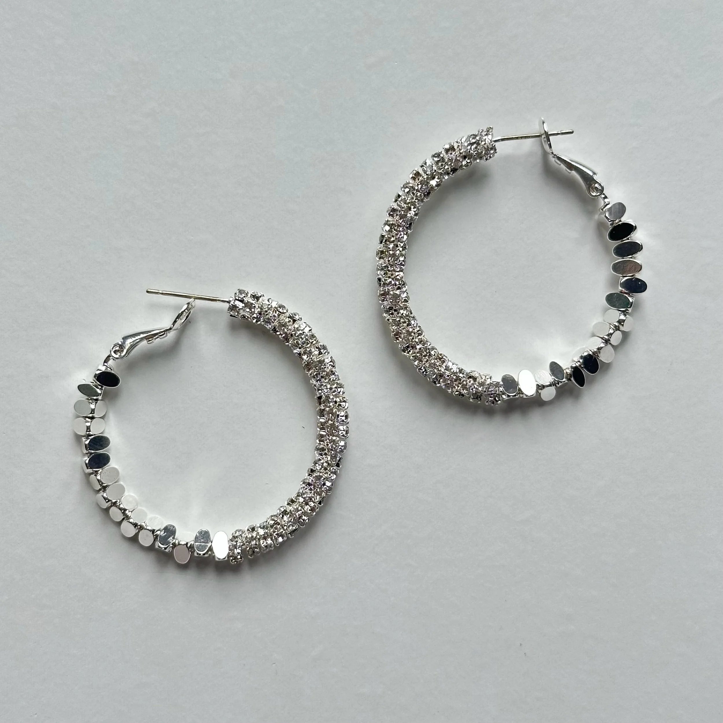 Rock & Radiance Hoops (Silver)