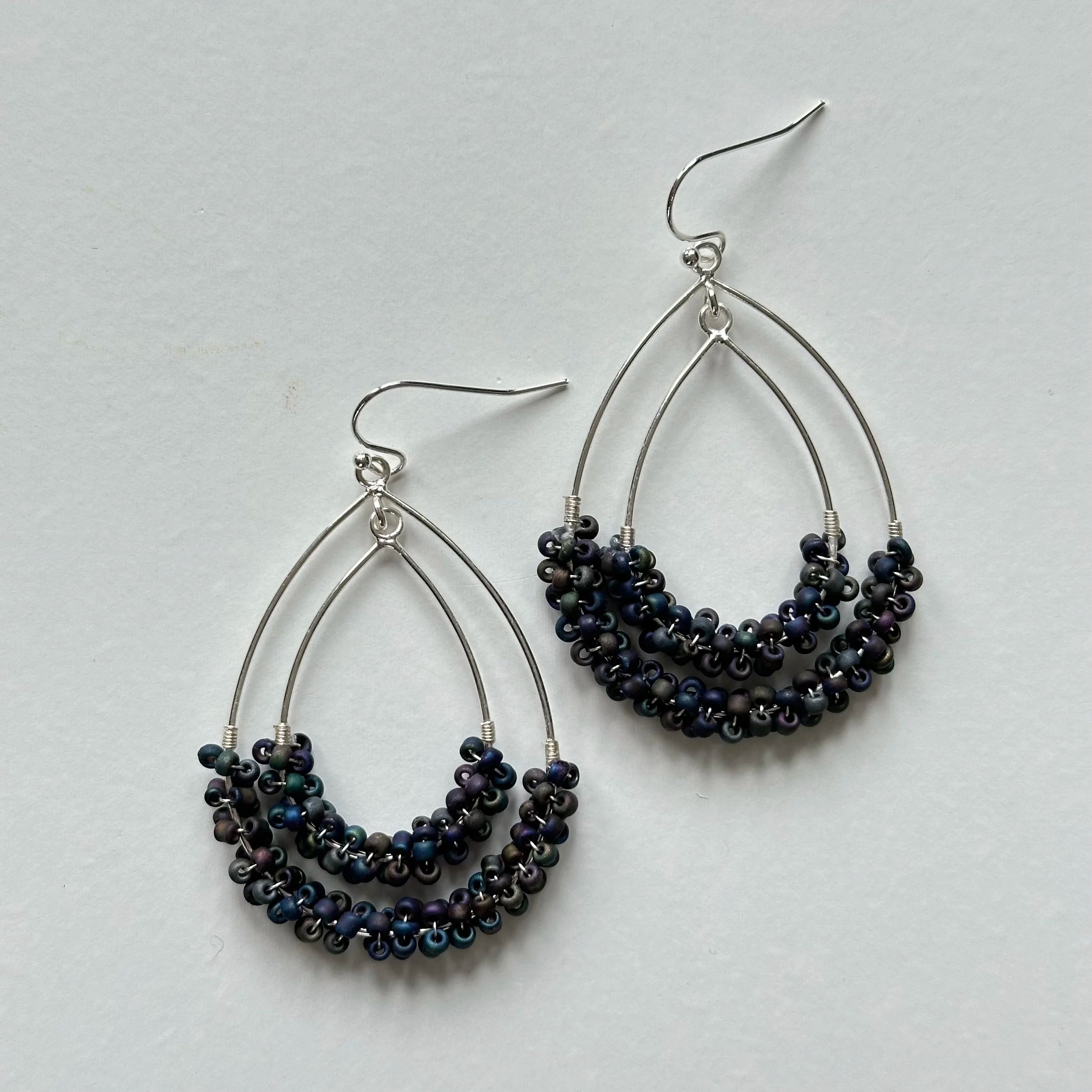Watercolor Earrings (Silver)