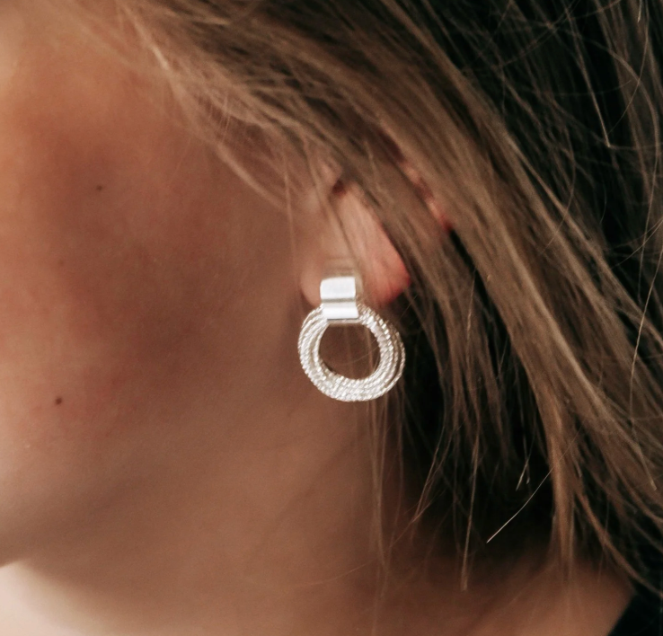 Modern Balance Earrings (Silver)
